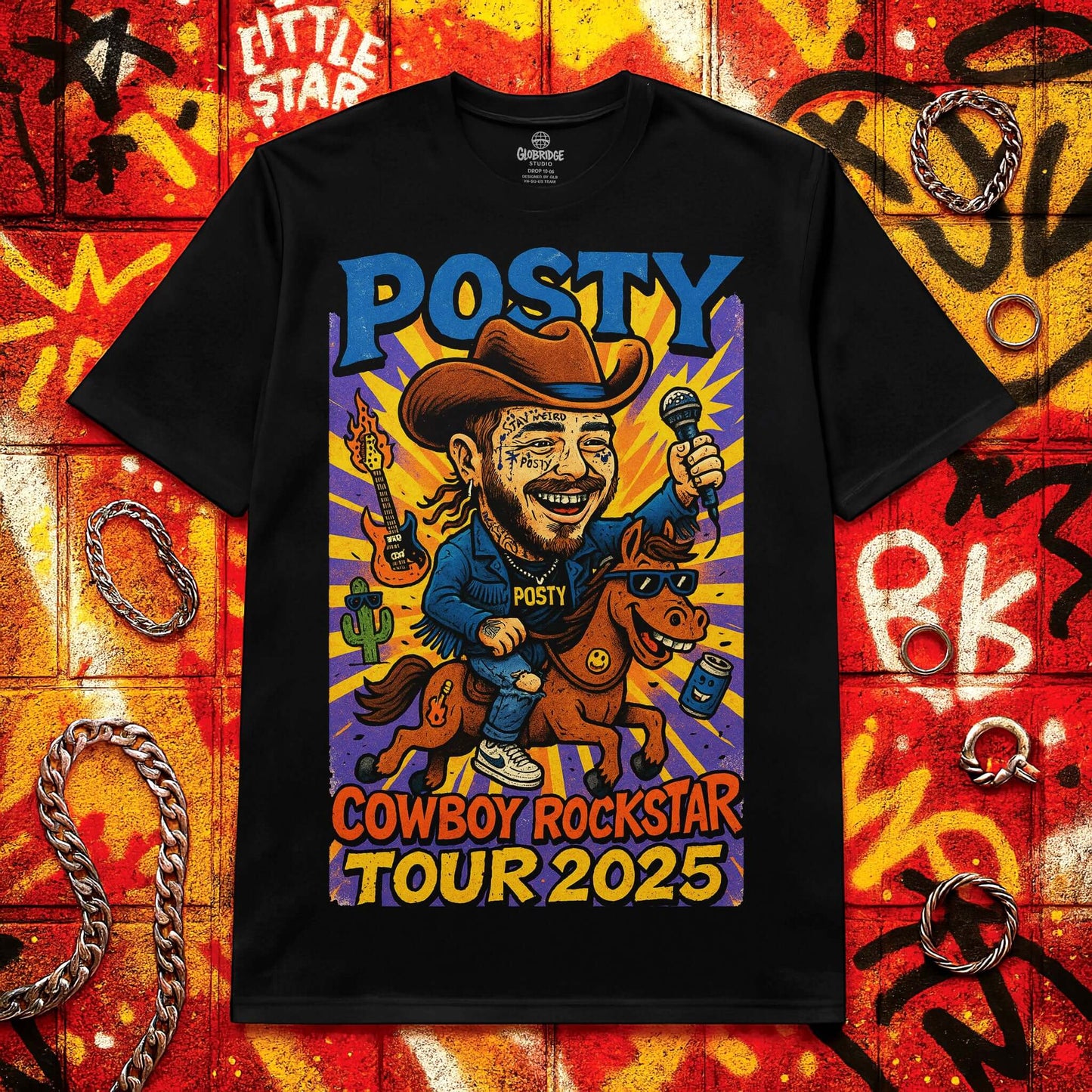 Posty Cowboy Rockstar Tour 2025 - Unisex T-shirt