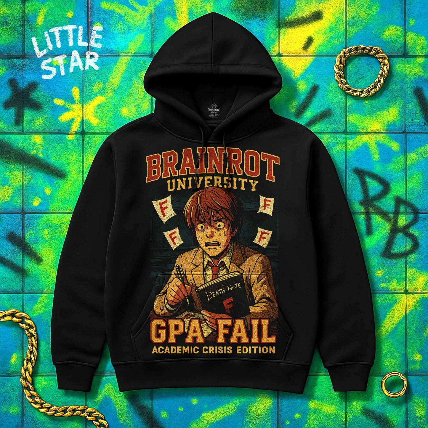GPA Fail Hoodie Brainrot Panic - Unisex Hoodie