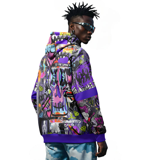 Purple Chaos Street Art Hoodie
