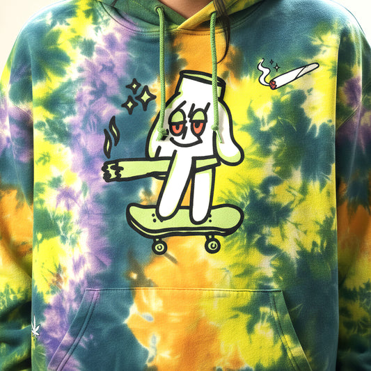 Psychedelic Skater Tie-Dye Hoodie