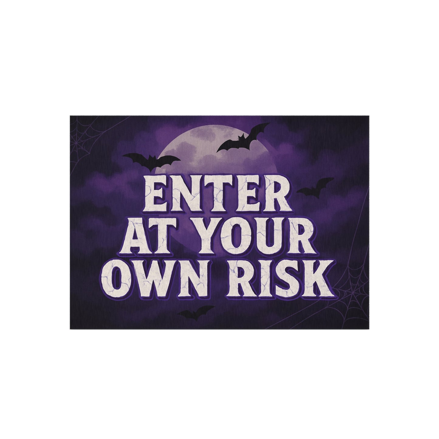 Enter at Your Own Risk Rug — Haunted Welcome