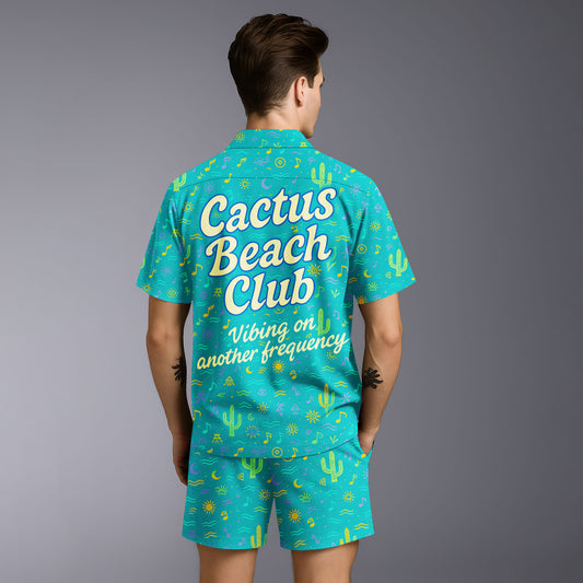 Cactus Beach Club Hawaiian Shirt & Shorts Set