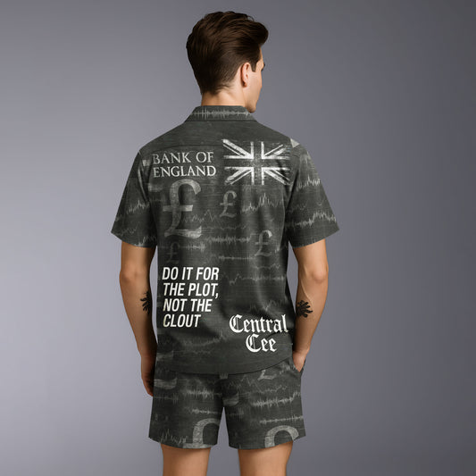 CentralC2C Hawaiian Uniform Shirt & Shorts Set