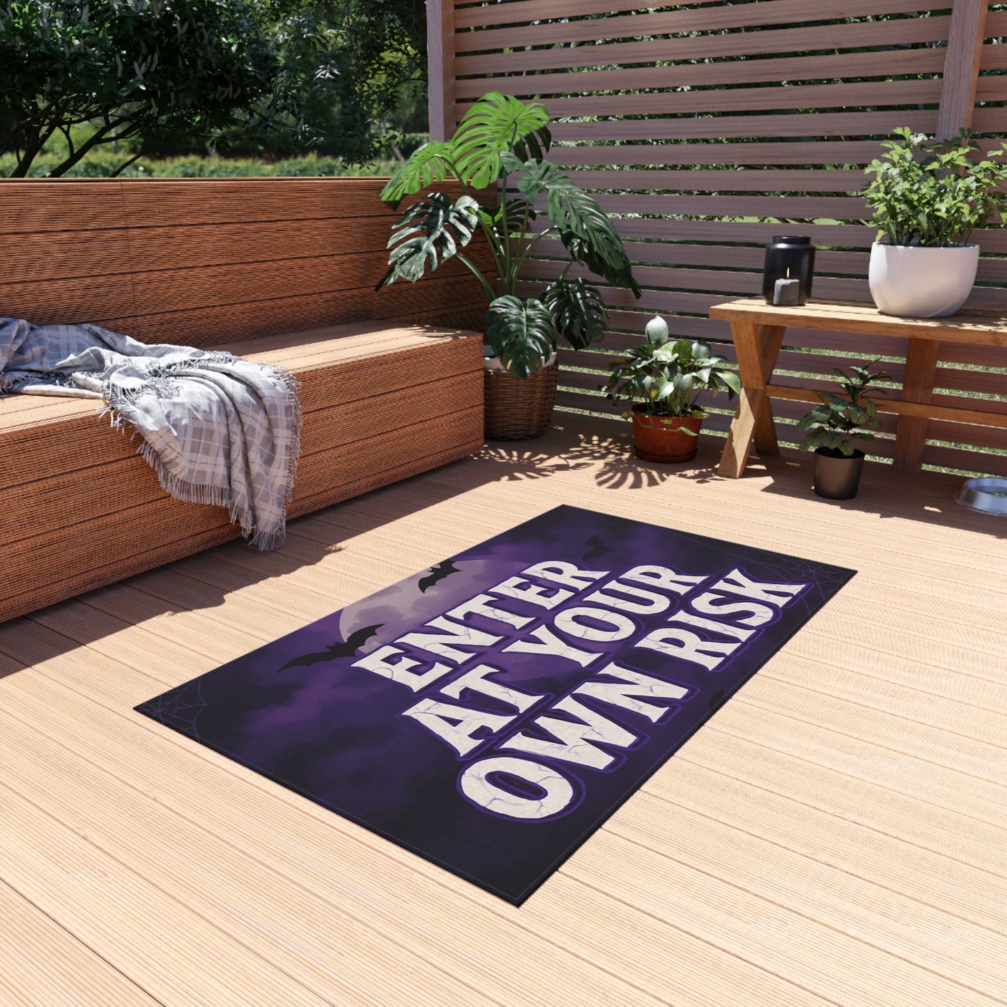 Enter at Your Own Risk Rug — Haunted Welcome