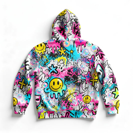 Culture Chaos Pop Doodle Neon Street Festival Hoodie