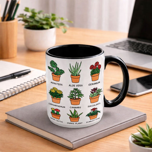 Botanical Houseplant Chart Mug
