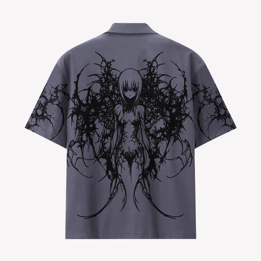 Dark Gothic Anime Angel Hawaiian Shirt
