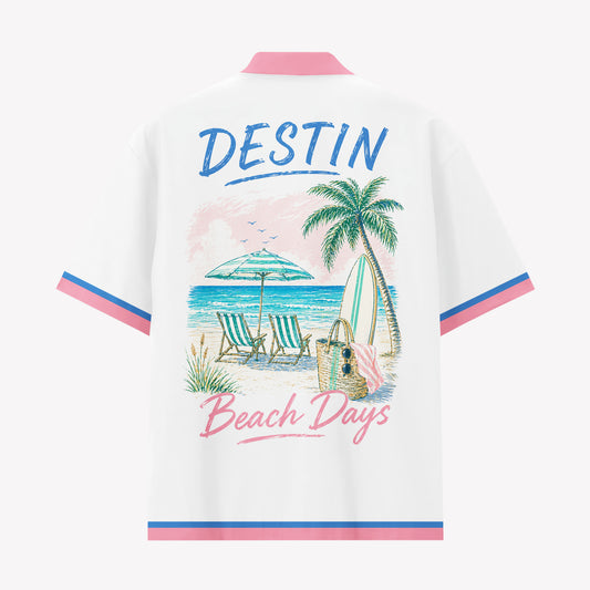 Destin Beach Days Hawaiian Shirt & Shorts Set