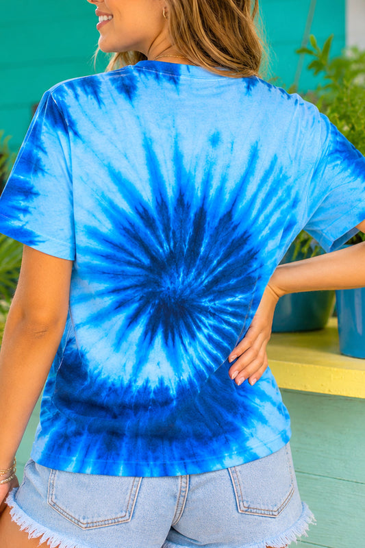 Higher Everyday Blue Tie-Dye Tee