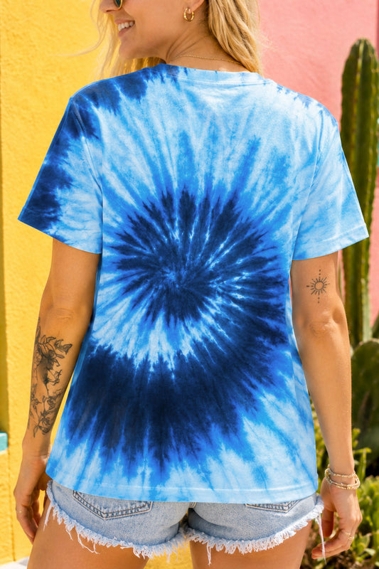 Live High Stay High Blue Tie-Dye Tee