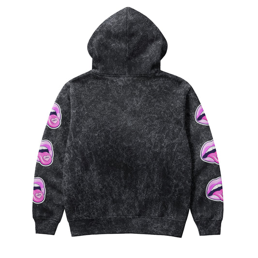 Love Is A Drug Worth Taking Acid Wash Hoodie