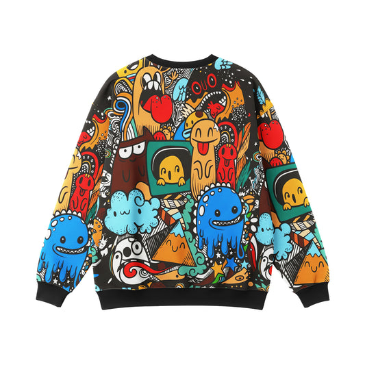 Playful Doodle Characters Streetwear Sweatshirt