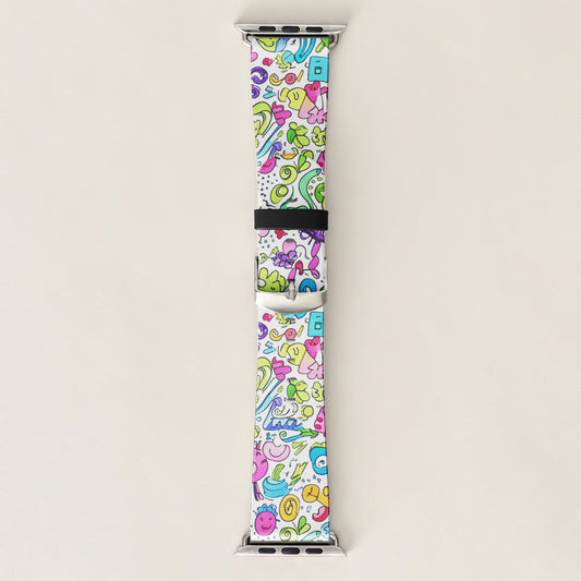 Playful Doodle Watch Band