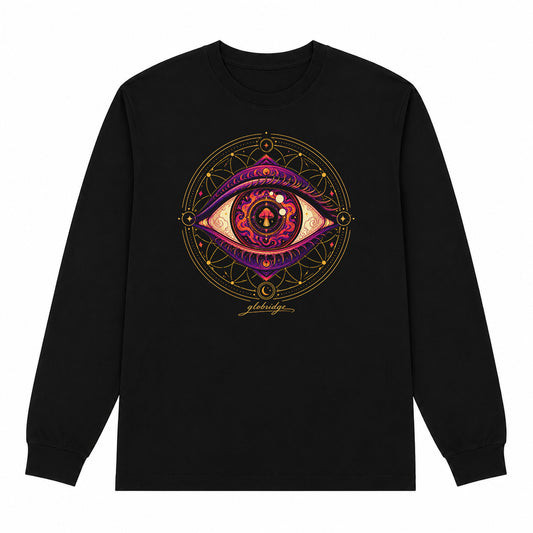 Psychedelic Third Eye Mushroom Long Sleeve Shirt