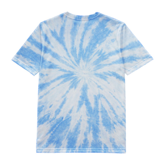 Retro Sunset Sports Car Blue Tie Dye T-Shirt