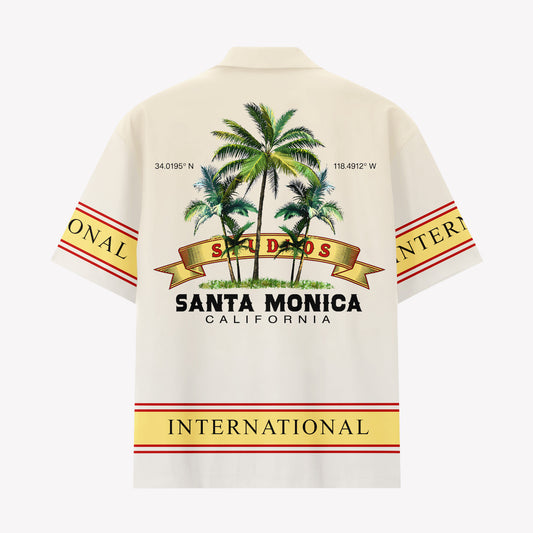 Santa Monica California Hawaiian Shirt & Shorts Set