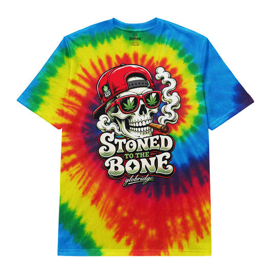 Stoned to the Bone Tie Dye Skull Tee
