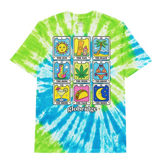 Summer Tarot Cards Good Vibes Tie-Dye T-Shirt