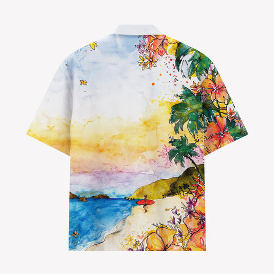 Sunset Canvas Hawaiian Shirt