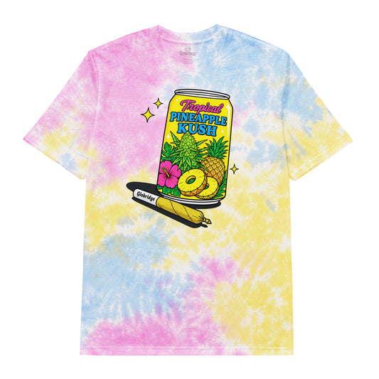 Tropical Pineapple Kush Pastel Tie-Dye T-Shirt