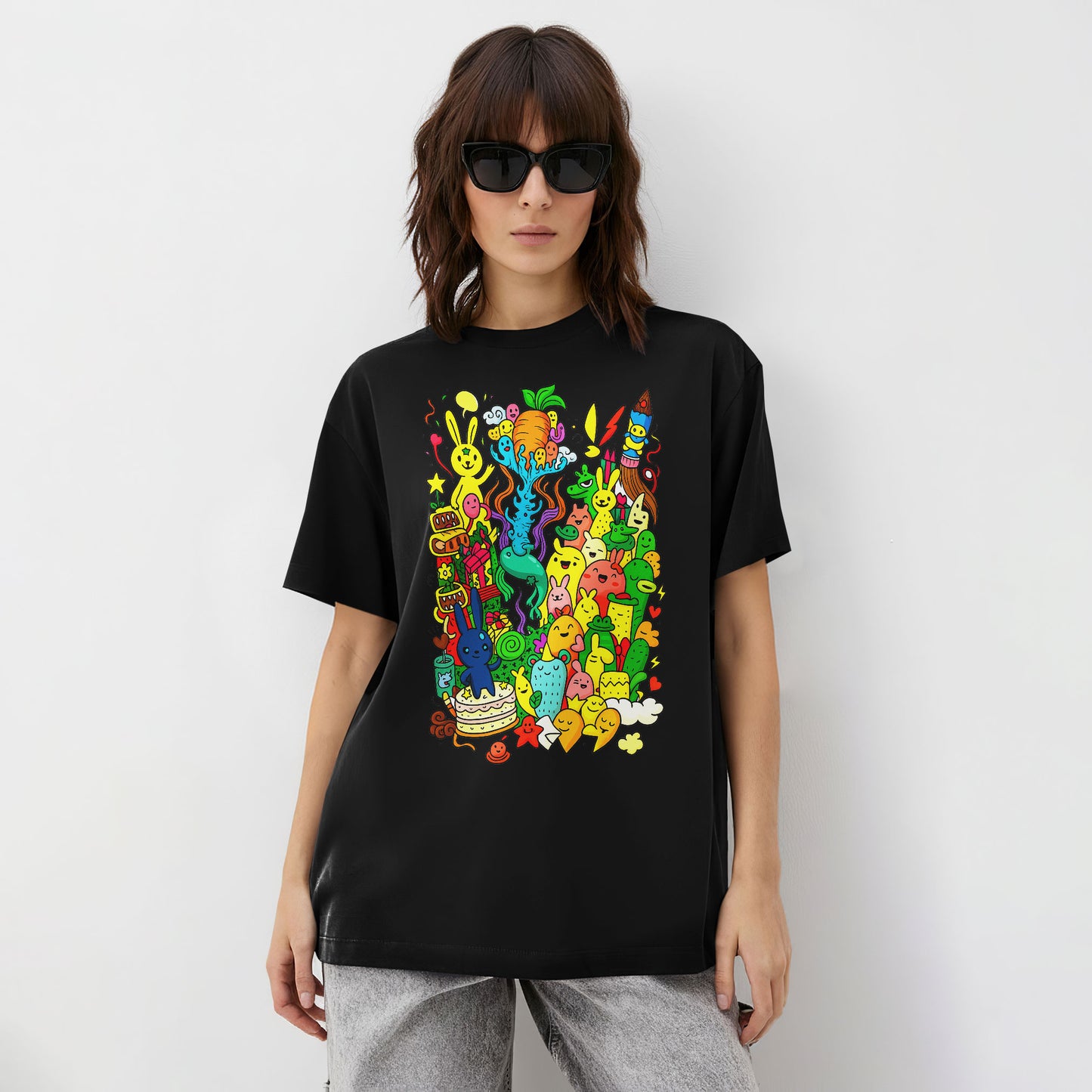 Fantasy Doodle Chaos Unisex Graphic T-Shirt