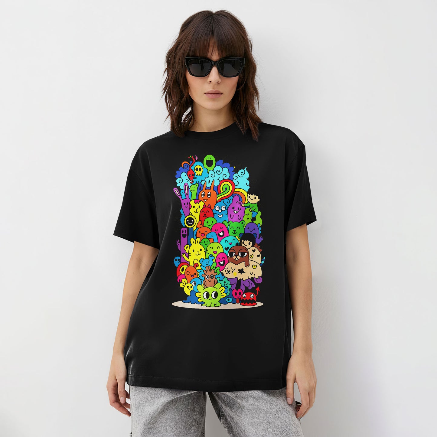 Magic World Doodle Characters Unisex T-Shirt