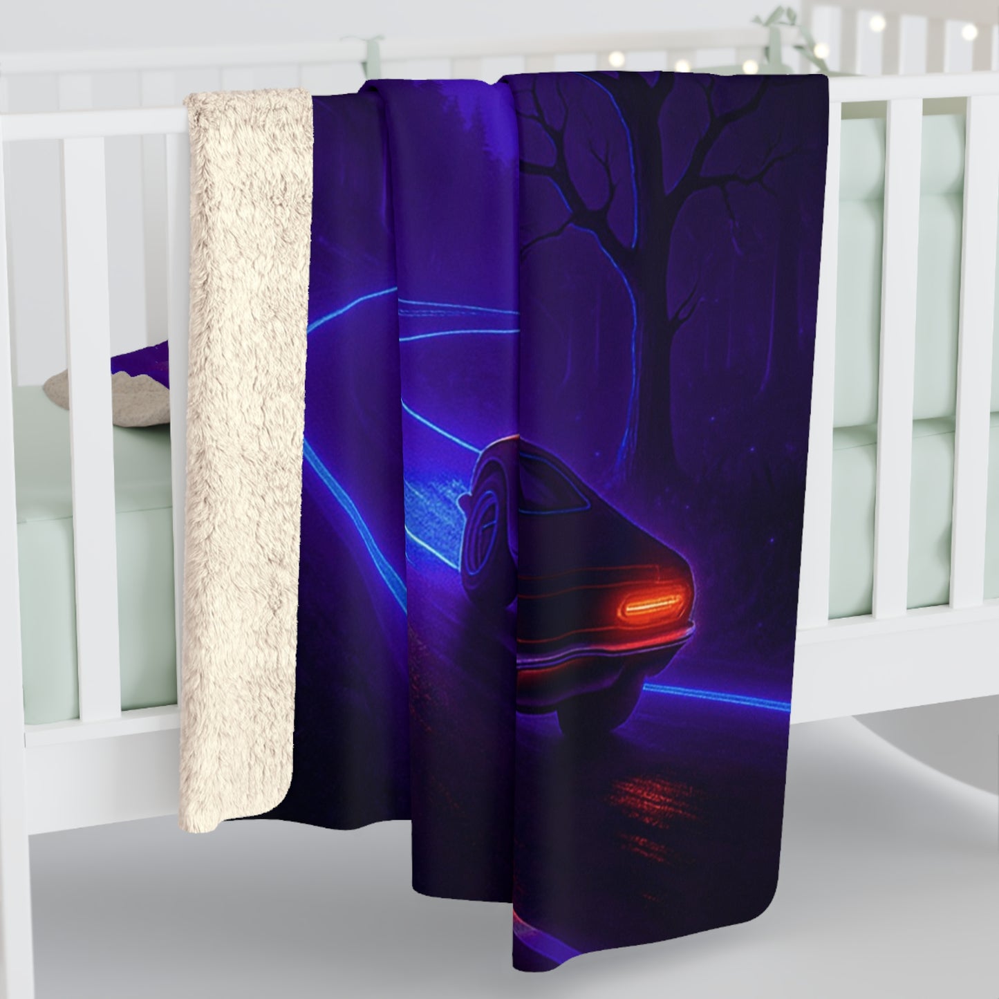 Midnight Drive Sherpa Blanket — Halloween Roadtrip