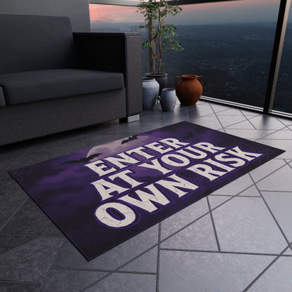 Enter at Your Own Risk Rug — Haunted Welcome