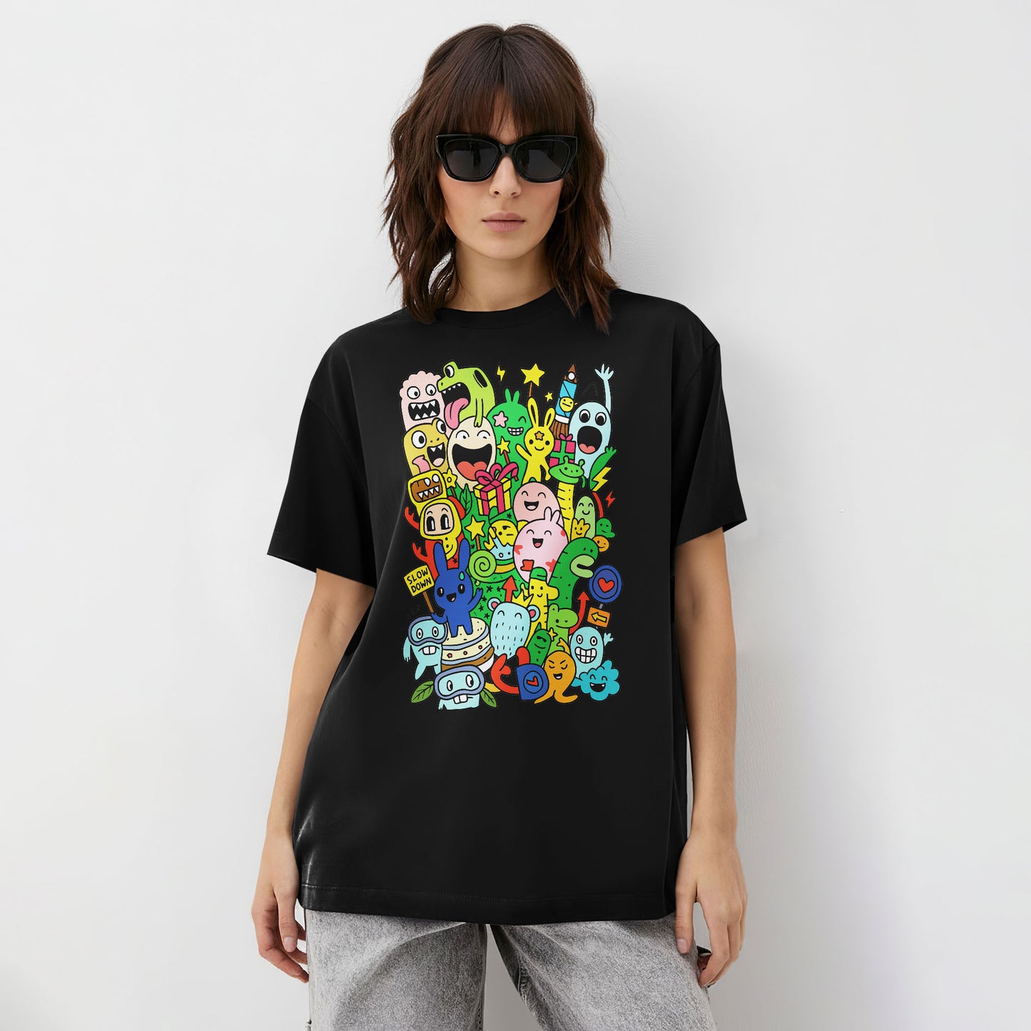 Playful Doodle Creature Party Unisex T-Shirt