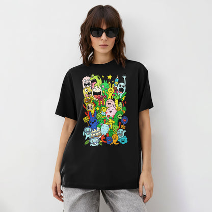 Playful Doodle Creature Party Unisex T-Shirt