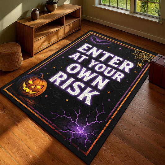 Enter at Your Own Risk Rug — Haunted Welcome