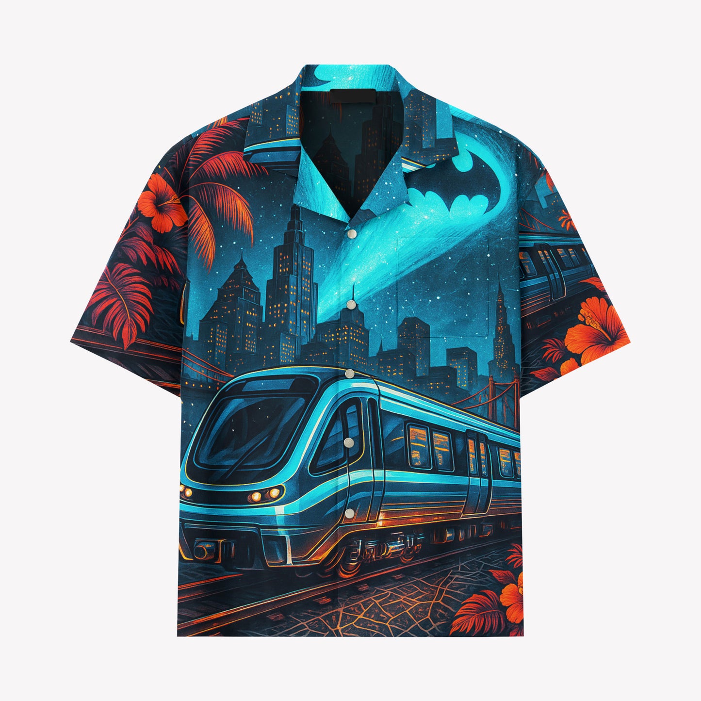 Neo Gotham Hawaiian Shirt & Shorts Set