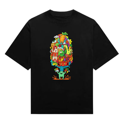 Doodle Garden Bloom Unisex Graphic T-Shirt