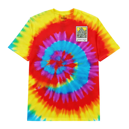 Retro Plant Icons Tie-Dye T-Shirt