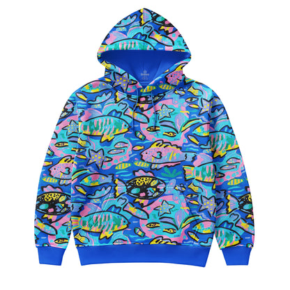 Playful Ocean Doodle Hoodie