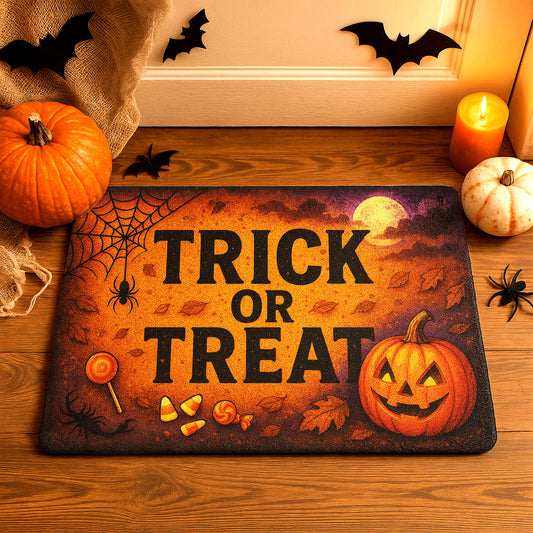 Trick or Treat Doormat — Spooky Entry