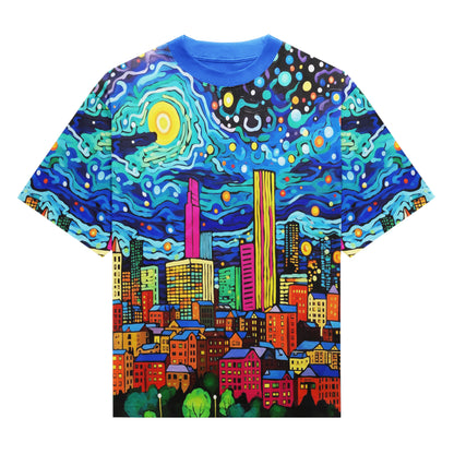 Starry Skyline Dream Doodle All-Over Print Unisex T-Shirt