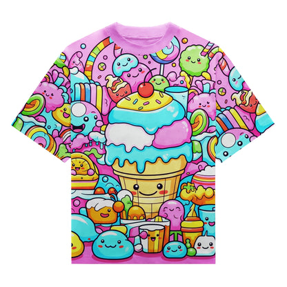Ice Cream Dream Doodle All-Over Print Unisex T-Shirt