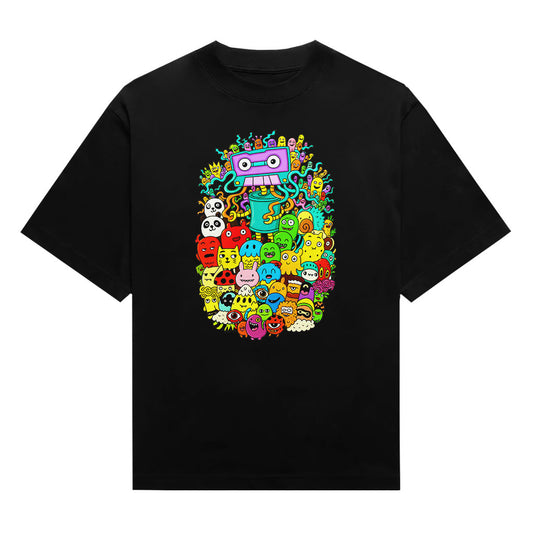 Cassette Doodle Overload Unisex Graphic T-Shirt