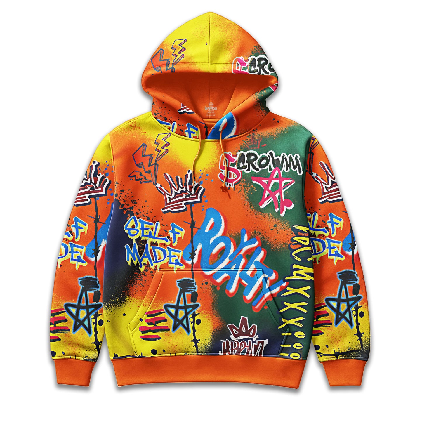 Neon Riot Urban Graffiti Splash Hoodie