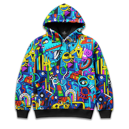 Urban Doodle Matrix Color Splash Hoodie