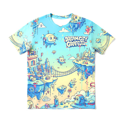 Paradise Dream Pop Surreal Floating City Doodle Shirt