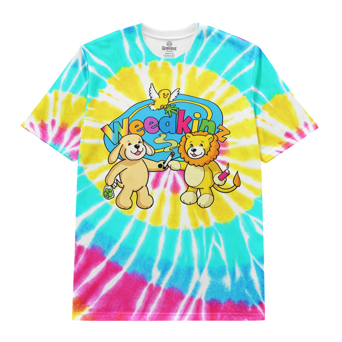 Weedkinz Playful Tie-Dye T-Shirt