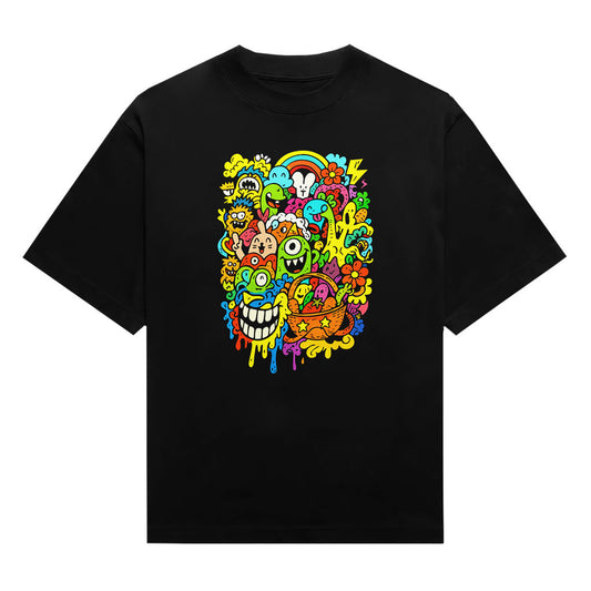 Psychedelic Monster Mash Doodle Unisex T-Shirt