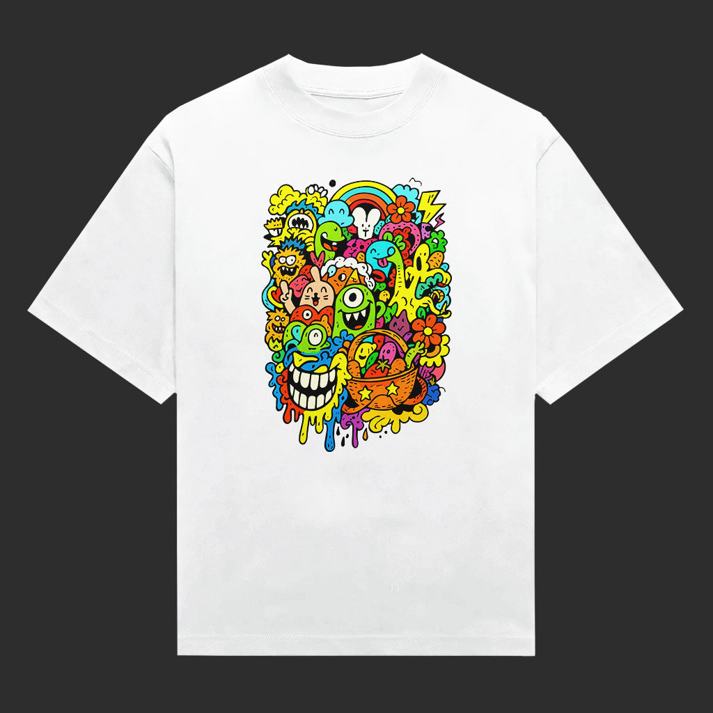 Psychedelic Monster Mash Doodle Unisex T-Shirt