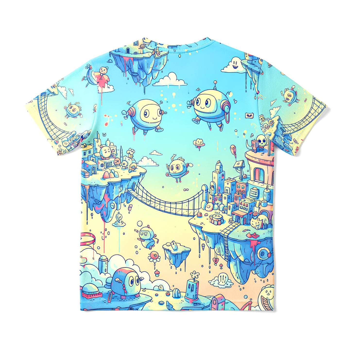 Paradise Dream Pop Surreal Floating City Doodle Shirt