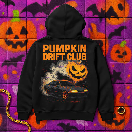 Pumpkin Drift Club Heavy Hoodie — Halloween Edition