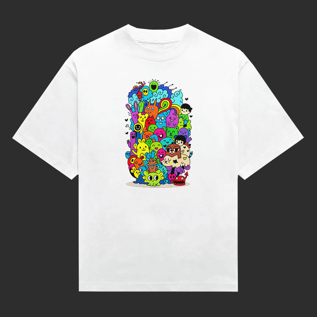 Magic World Doodle Characters Unisex T-Shirt