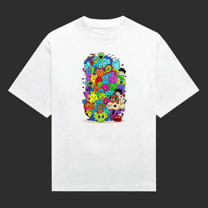 Magic World Doodle Characters Unisex T-Shirt