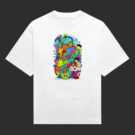 Magic World Doodle Characters Unisex T-Shirt